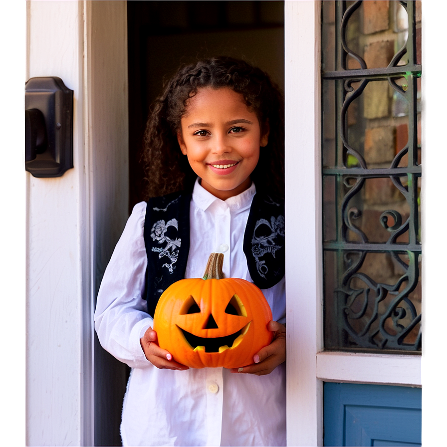 Trick Or Treat Doorstep Surprise Png Ska13 PNG image