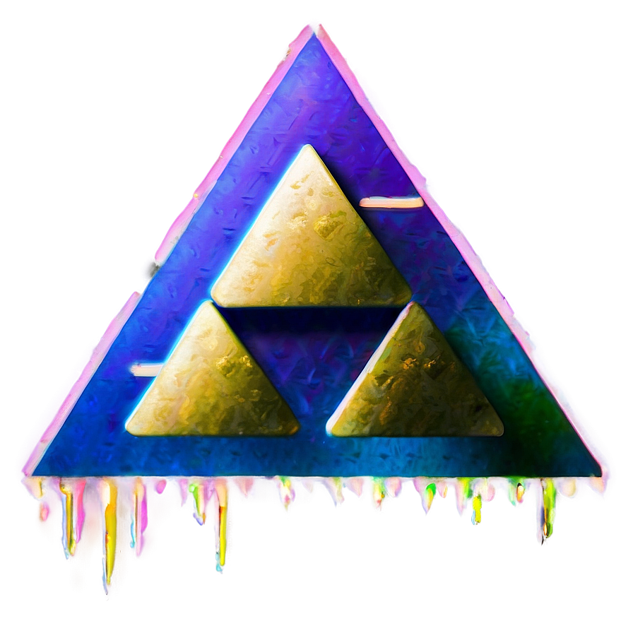 Triforce Glitch Art Png Vib6 PNG image