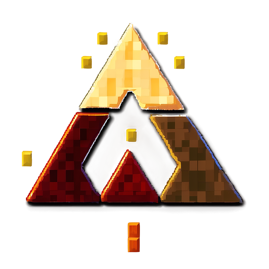 Triforce Pixel Art Png 05242024 PNG image