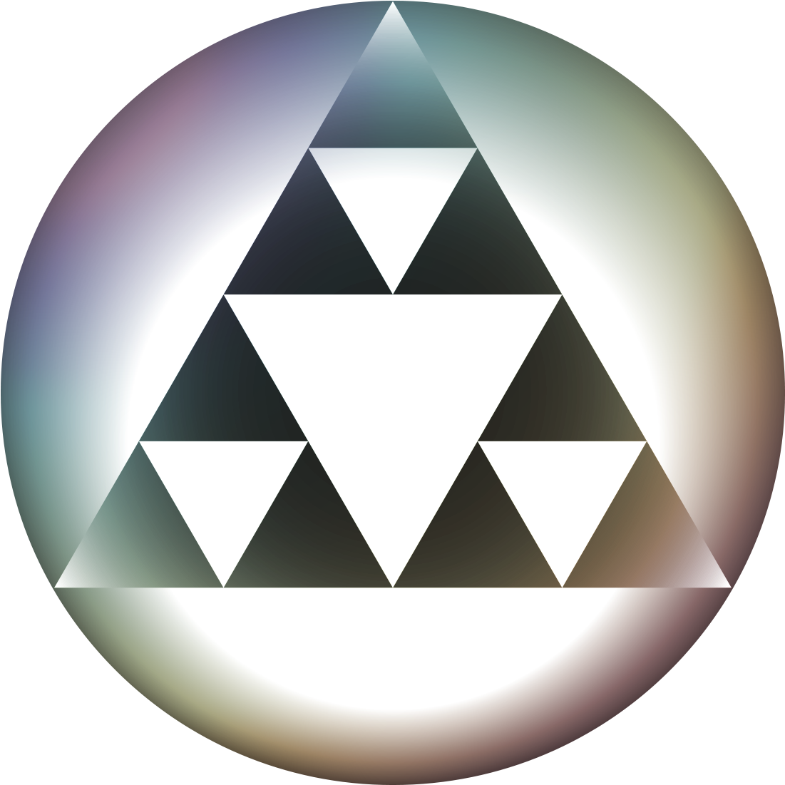 Triforce Symbol Glowing Orb PNG image