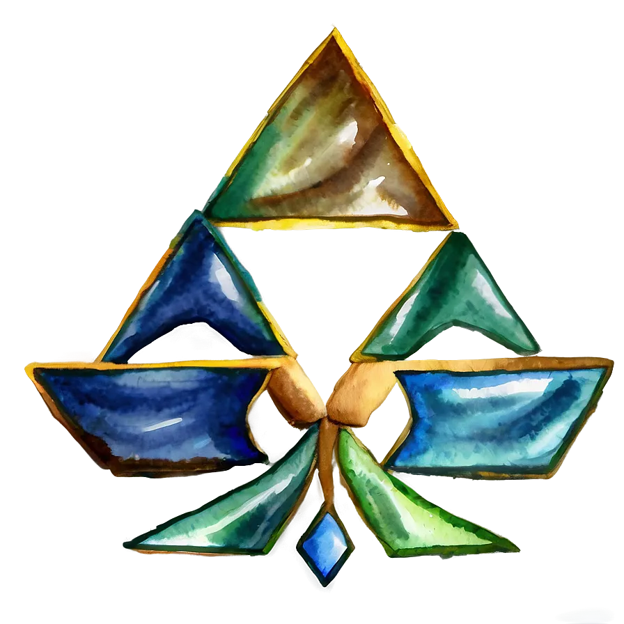 Triforce Watercolor PNG Inr PNG image