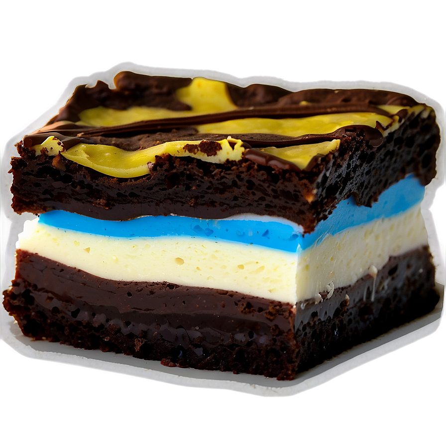 Triple Layer Brownie Png 06122024 PNG image