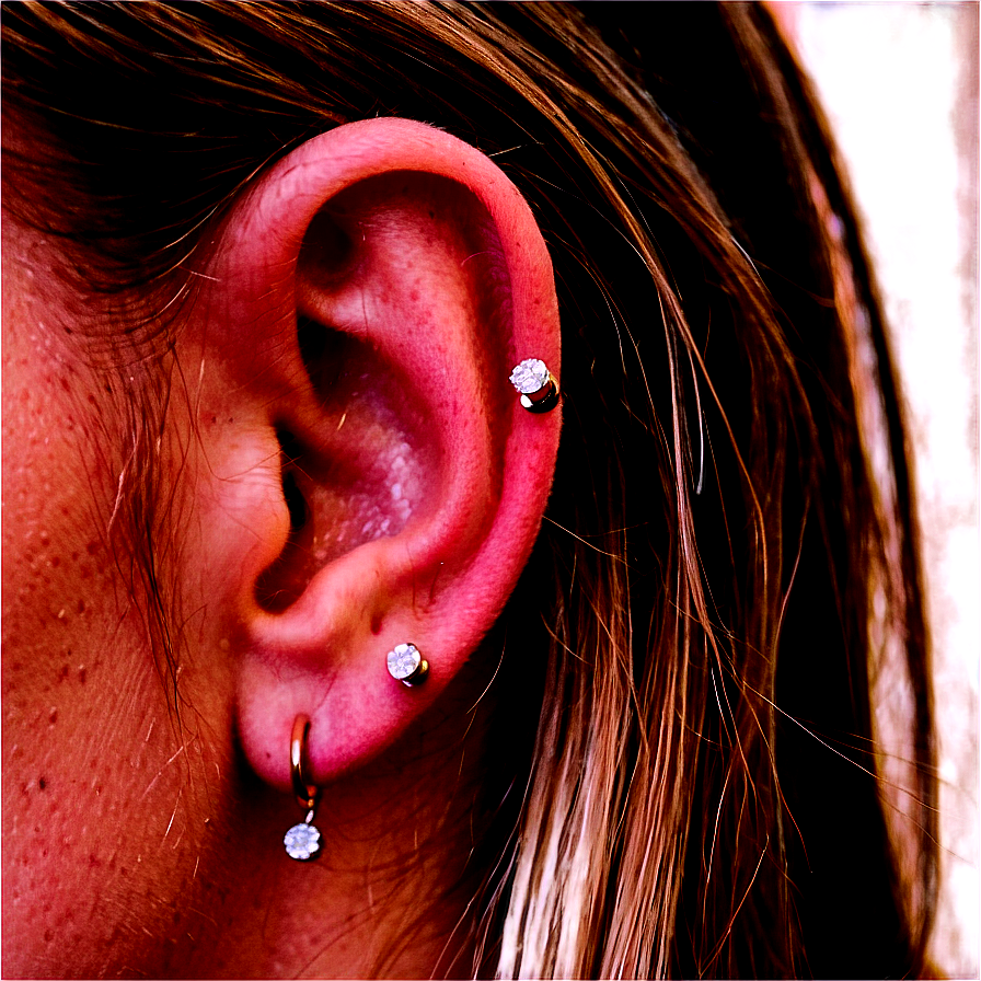 Triple Lobe Piercing Png 85 PNG image