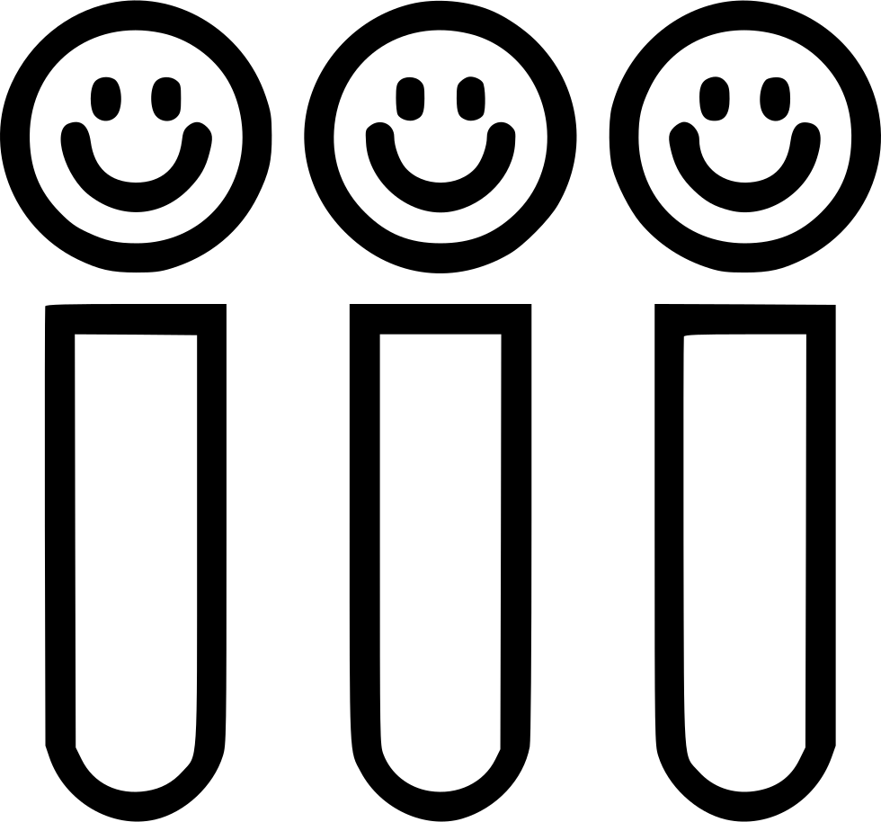 Triple Smiley Test Tubes PNG image