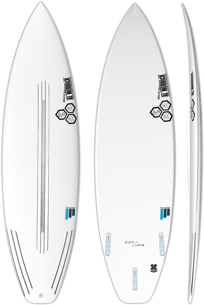 Triple View Surfboard Design PNG image