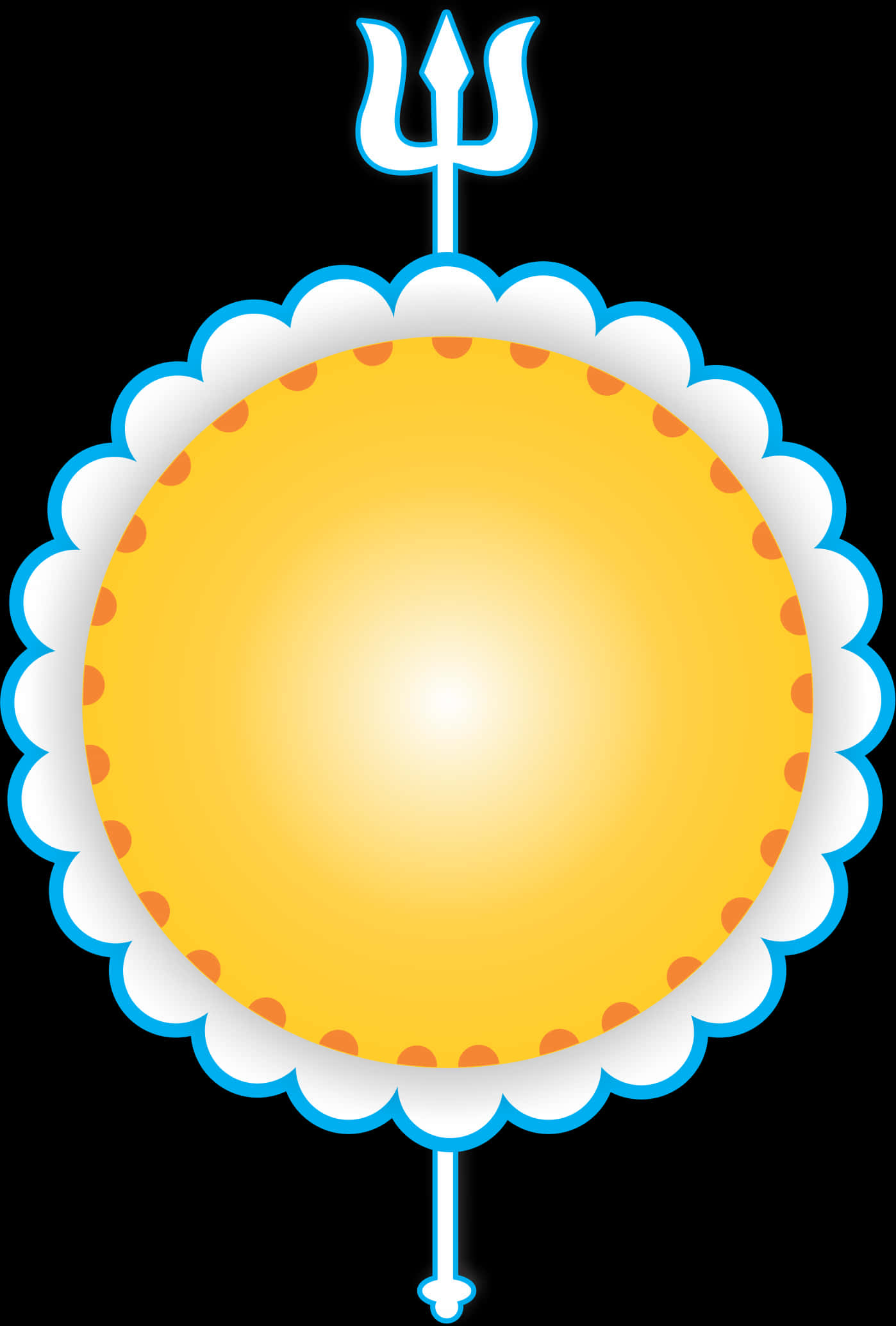Trishul Emblem On Festive Background PNG image