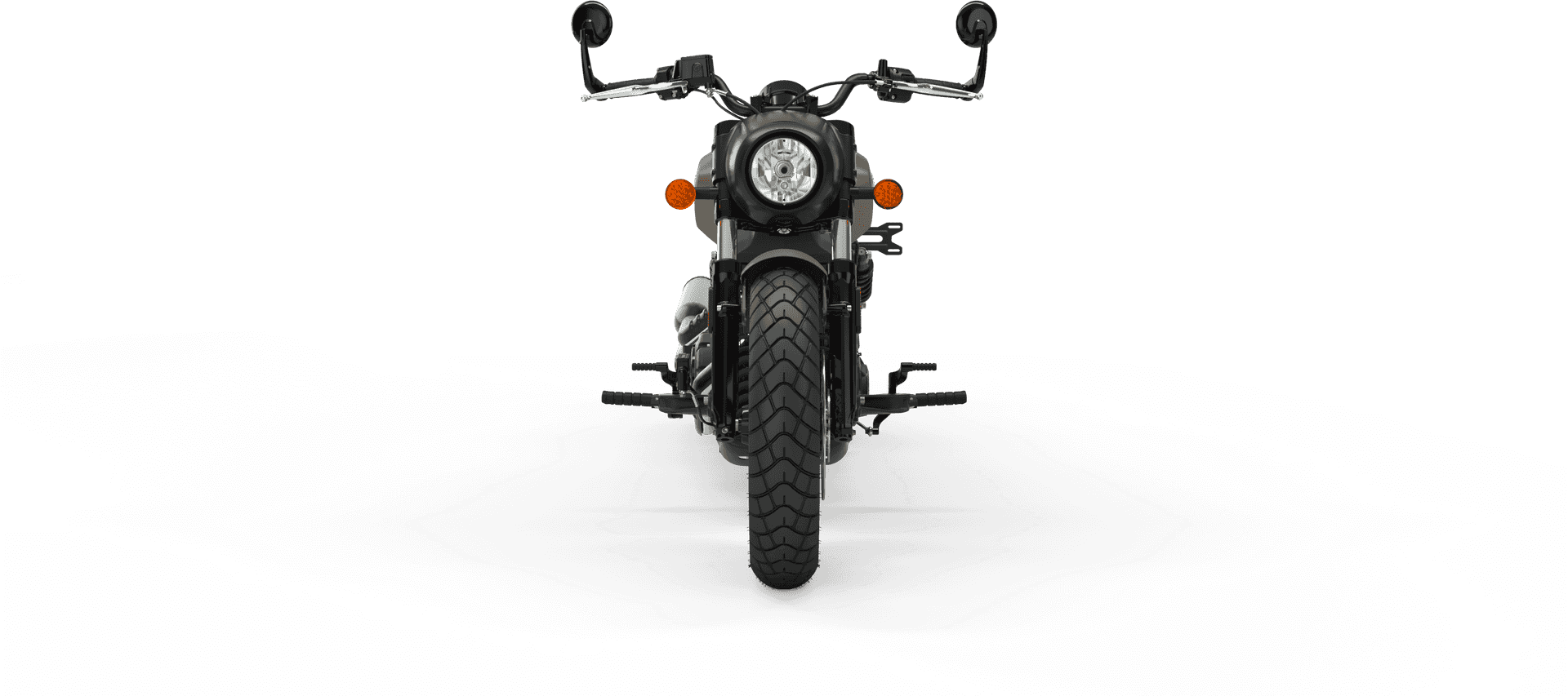 Triumph Motorcycle Front View PNG image