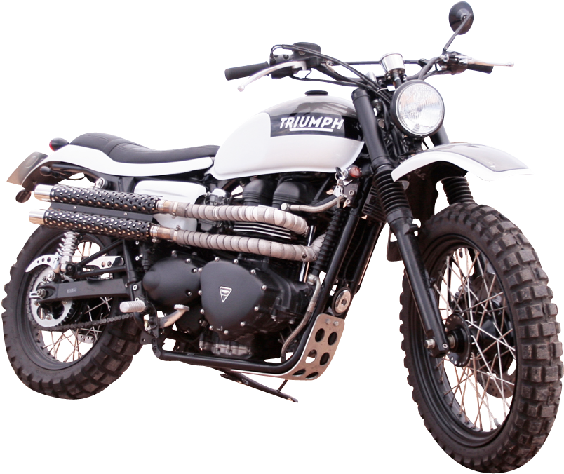 Triumph Scrambler Motorcycle PNG image