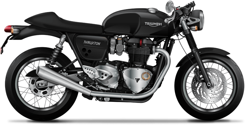 Triumph Thruxton Motorcycle Side View PNG image