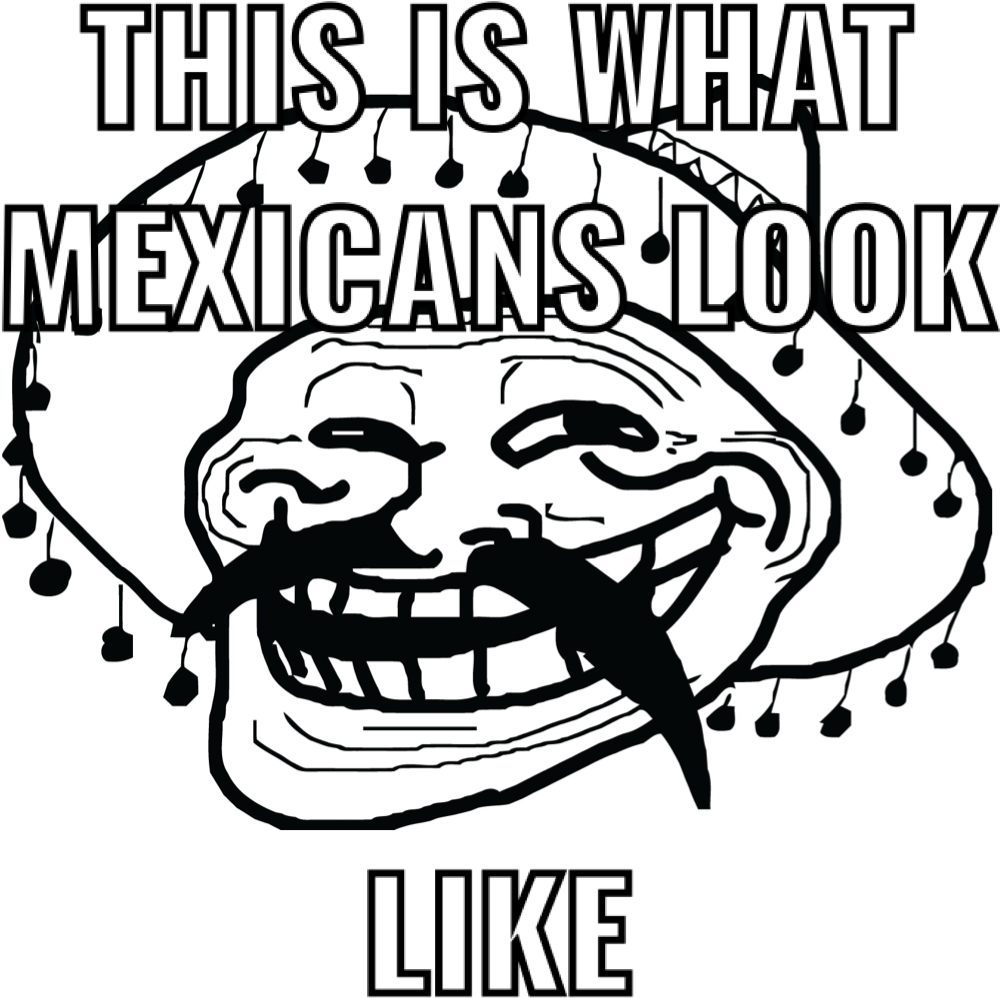 Trollface Mexican Stereotype Meme PNG image