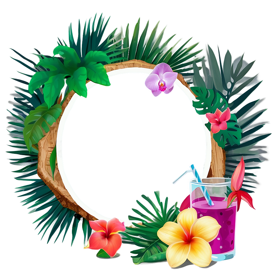 Tropical Adventure Frame Png 24 PNG image