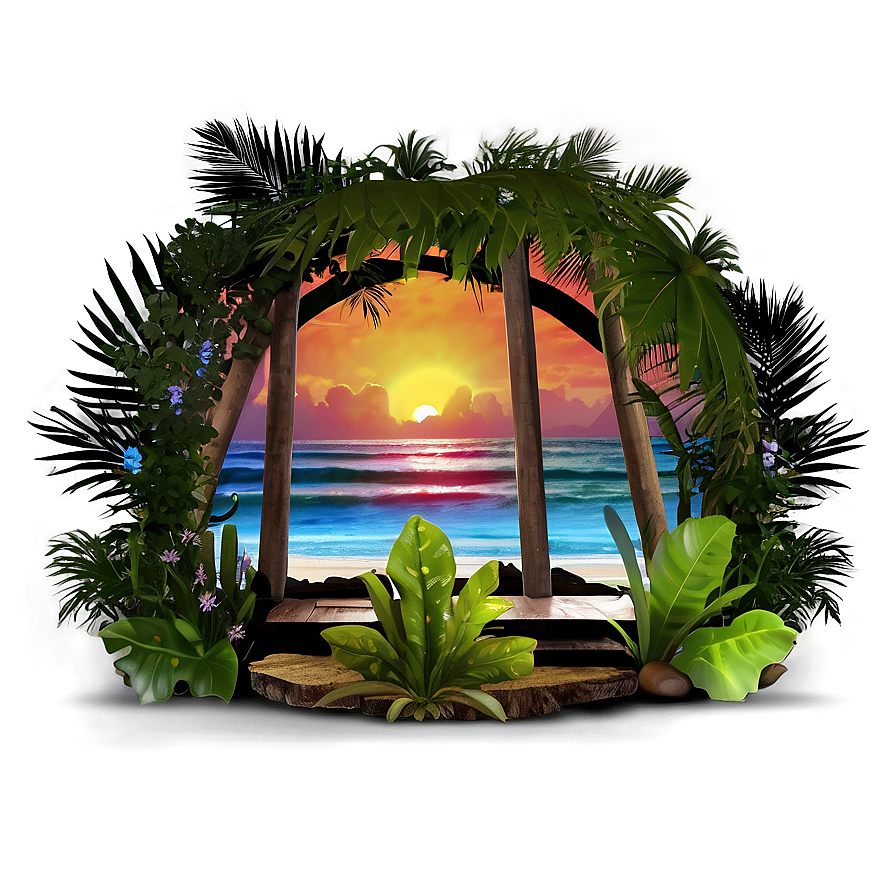 Tropical Beach Altar Png Gld PNG image