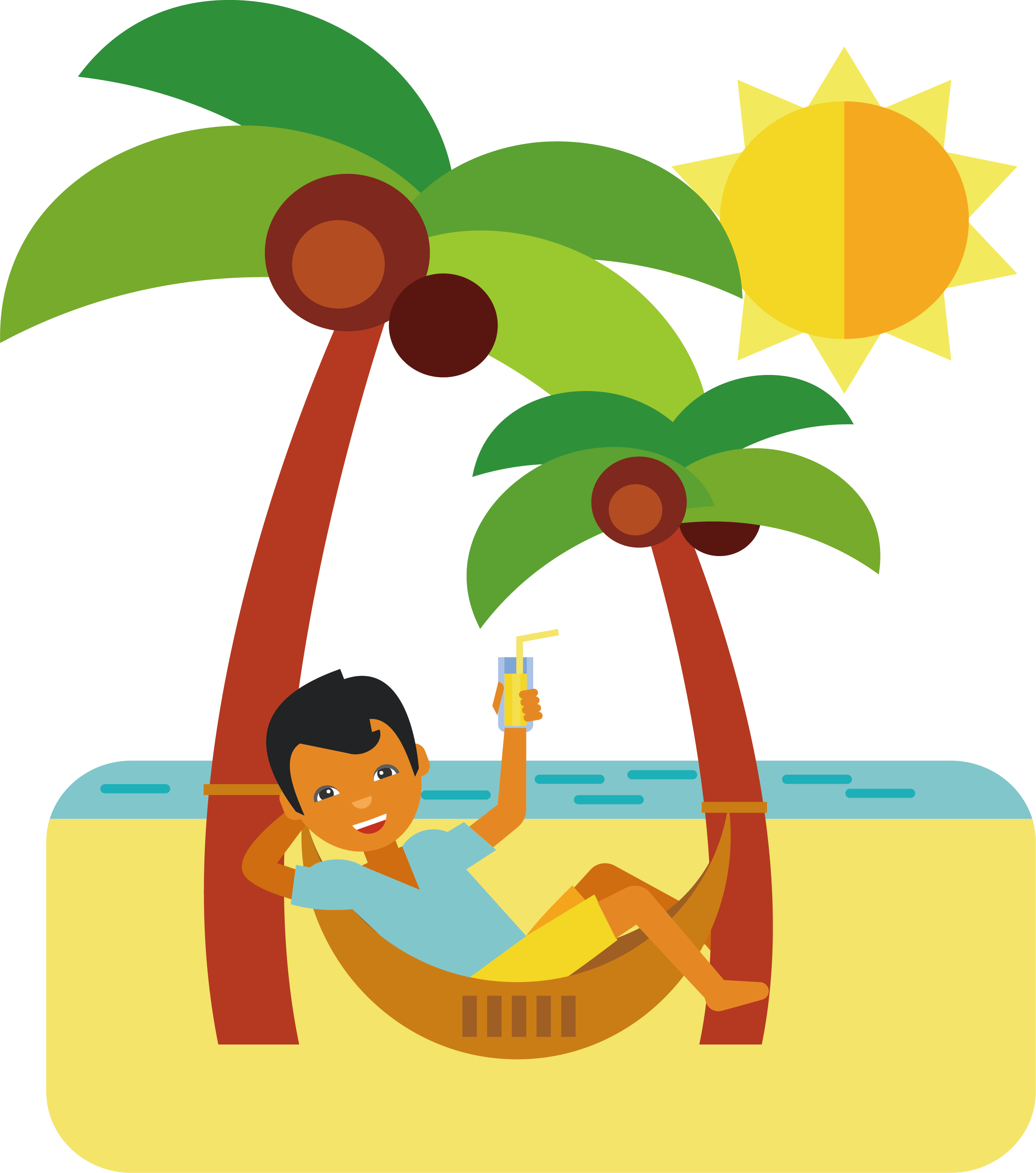 Tropical_ Beach_ Hammock_ Relaxation PNG image