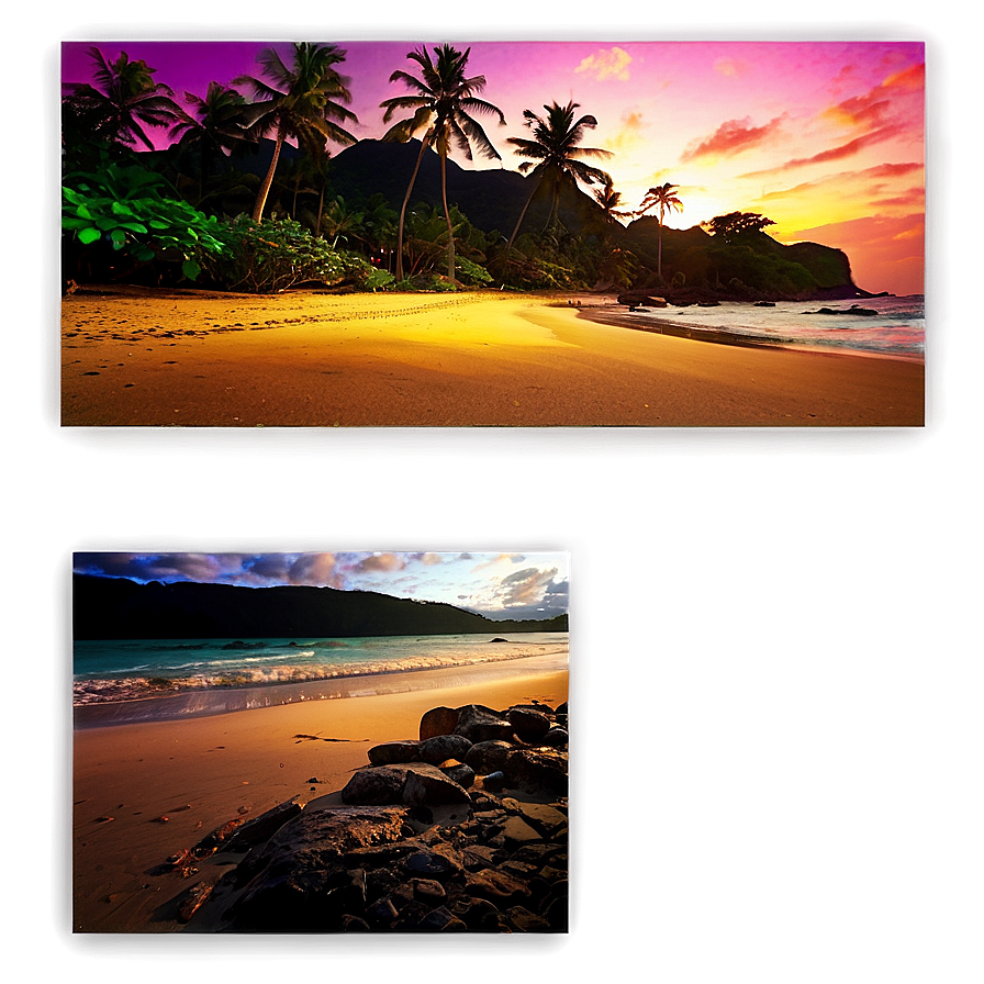 Tropical Beach Sunset Png Arn14 PNG image