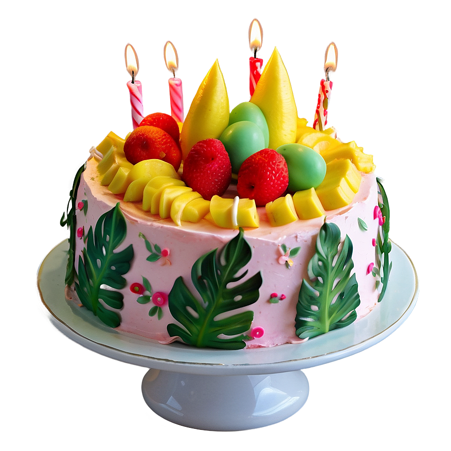 Tropical Birthday Cake Png 41 PNG image