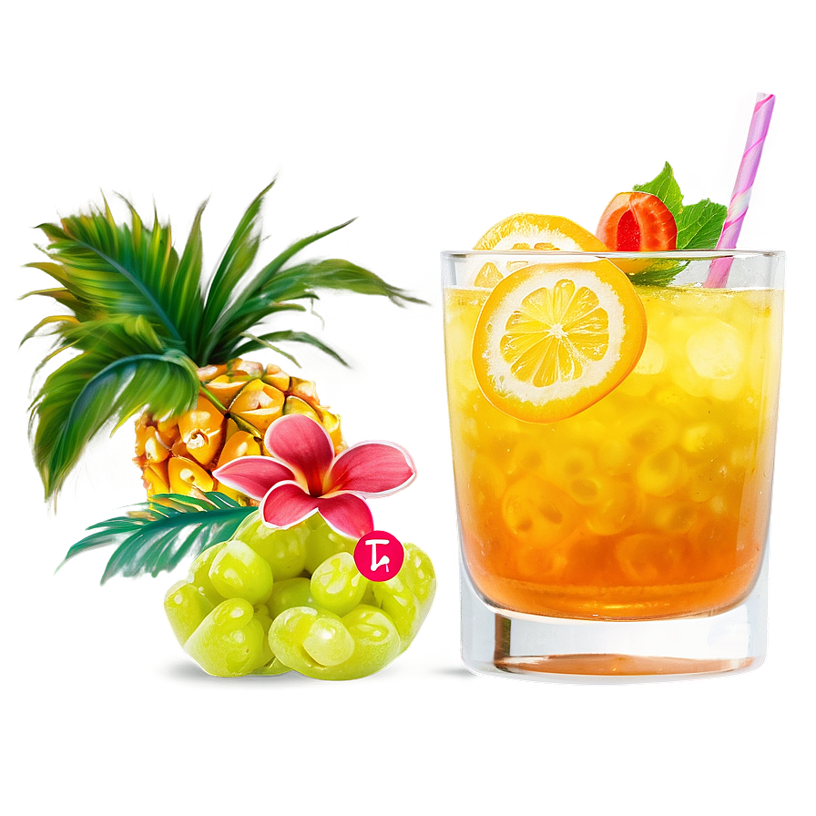 Tropical Cocktail Glass Png Wui PNG image