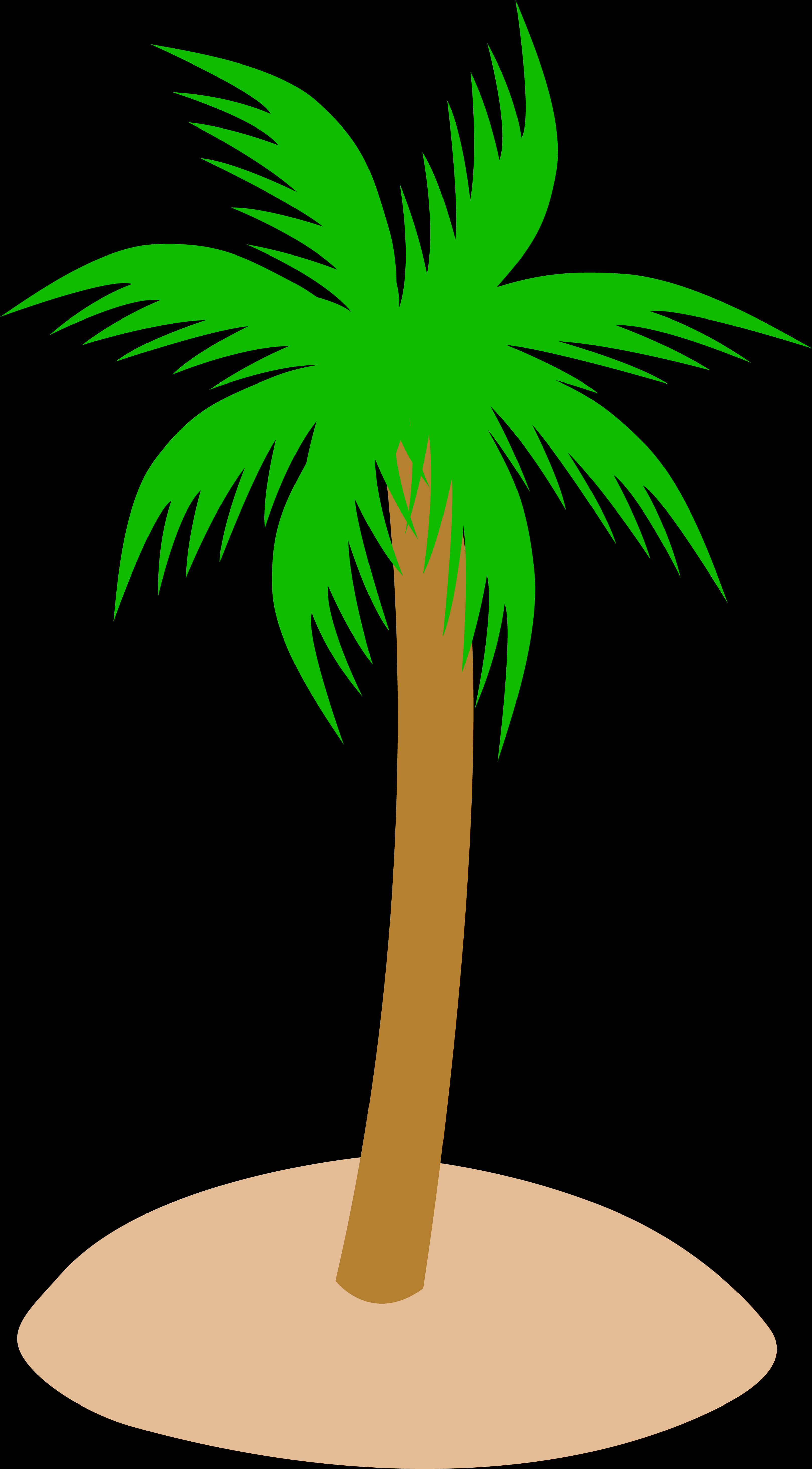 Tropical Coconut Tree Vector PNG image