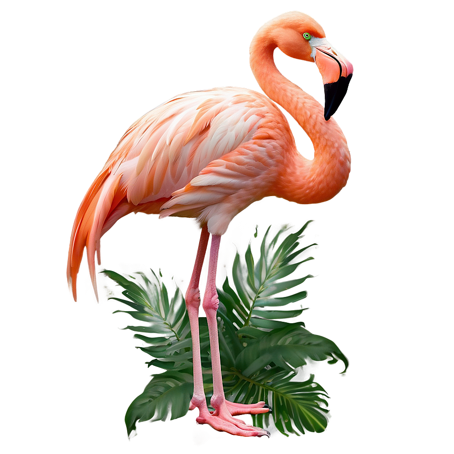 Tropical Flamingo And Palm Trees Png 06272024 PNG image