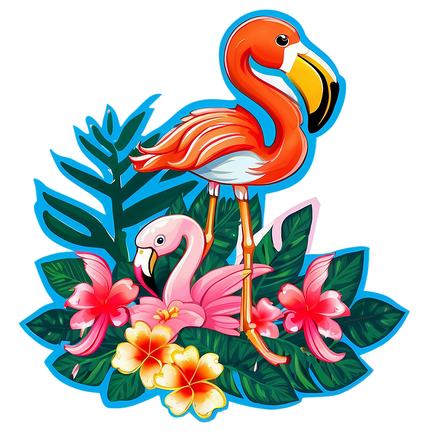 Tropical Flamingo Party Invitation Png 06272024 PNG image