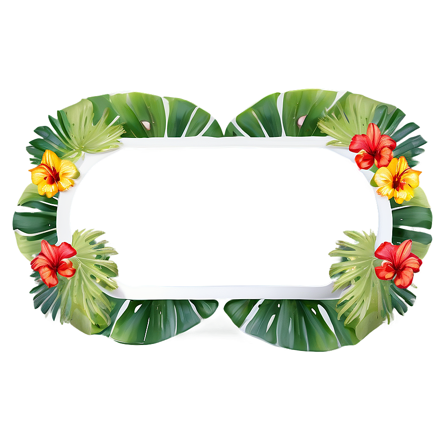 Tropical Flora Frame Png Qhd33 PNG image