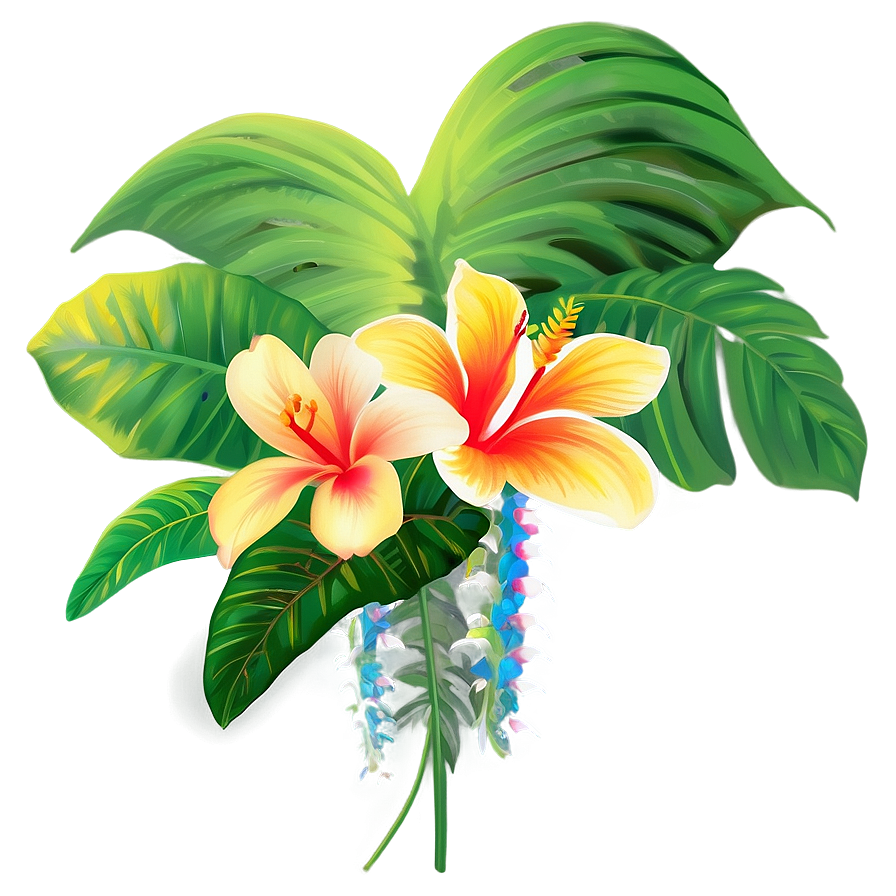 Tropical Flores Paradise Png Lgt PNG image