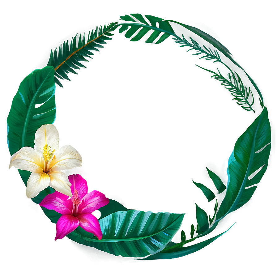 Tropical Flower Circle Png 30 PNG image