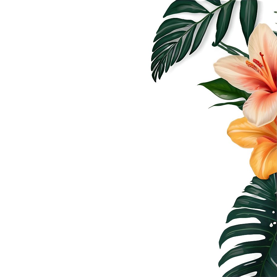 Tropical Flower Frame Png 06272024 PNG image