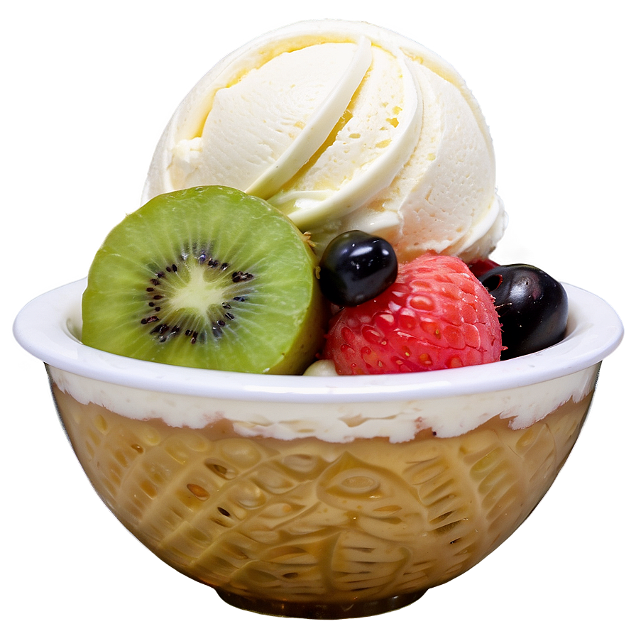 Tropical Fruit Ice Cream Sundae Png Coy PNG image