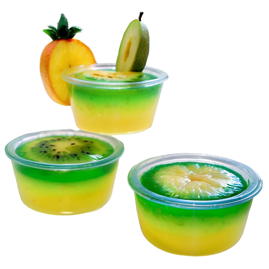 Tropical Fruit Jello Cups Png 06132024 PNG image