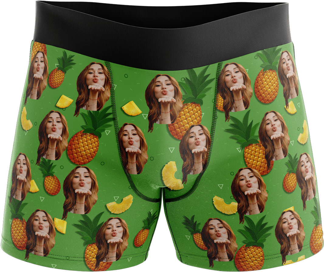 Tropical Fruit Print Boxer Briefs PNG image