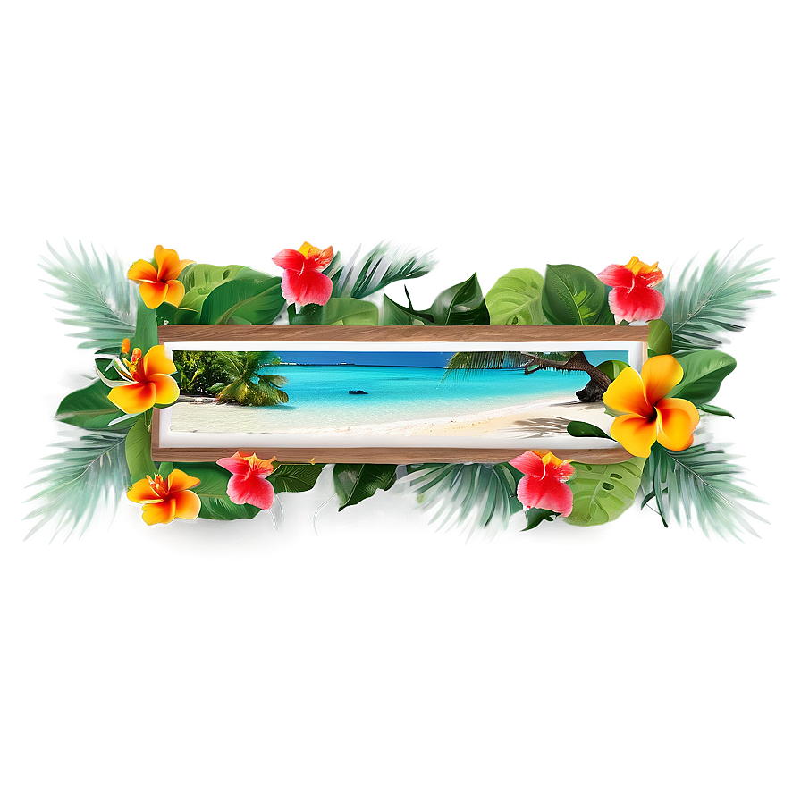 Tropical Getaway Border Png Mqg PNG image