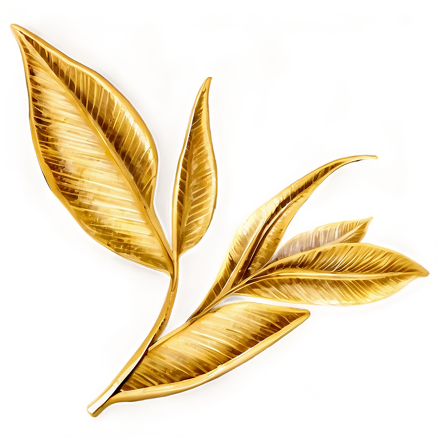 Tropical Gold Leaves Png 60 PNG image