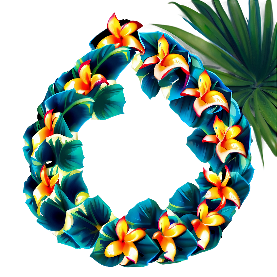 Tropical Hawaiian Lei Png 06262024 PNG image