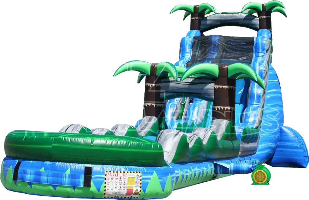 Tropical Inflatable Water Slide PNG image