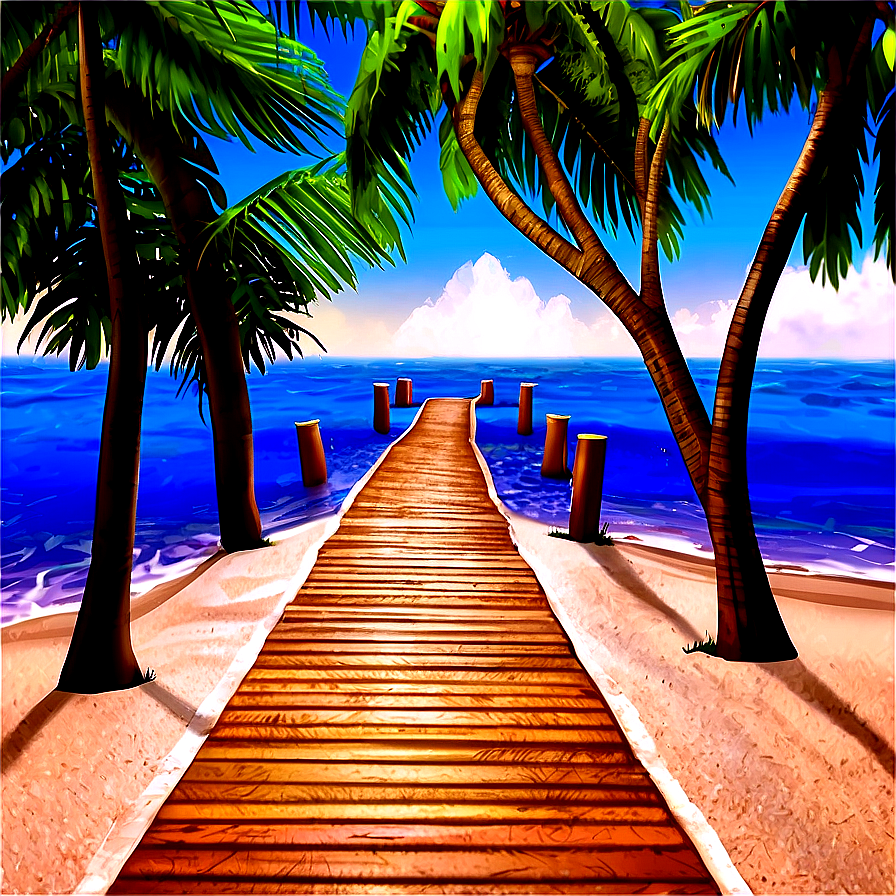 Tropical Island Beach Path Png Syw36 PNG image