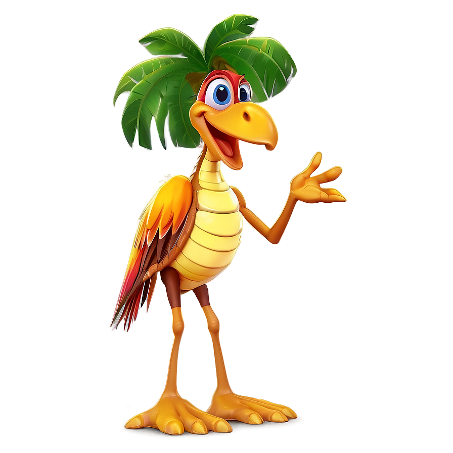 Tropical Island Cartoon Character Png 06122024 PNG image