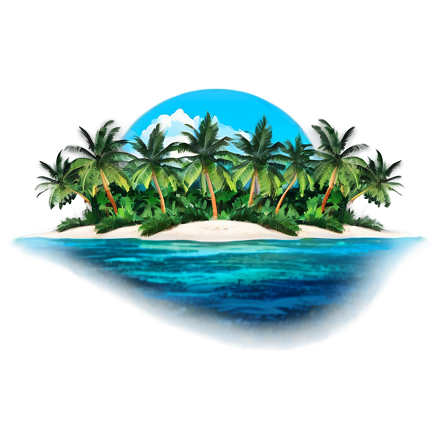 Tropical Island Escape Png 06202024 PNG image