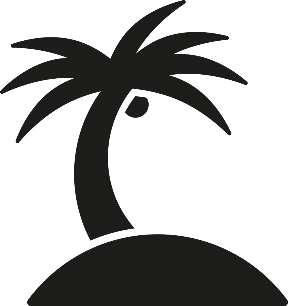 Tropical Island Silhouette PNG image