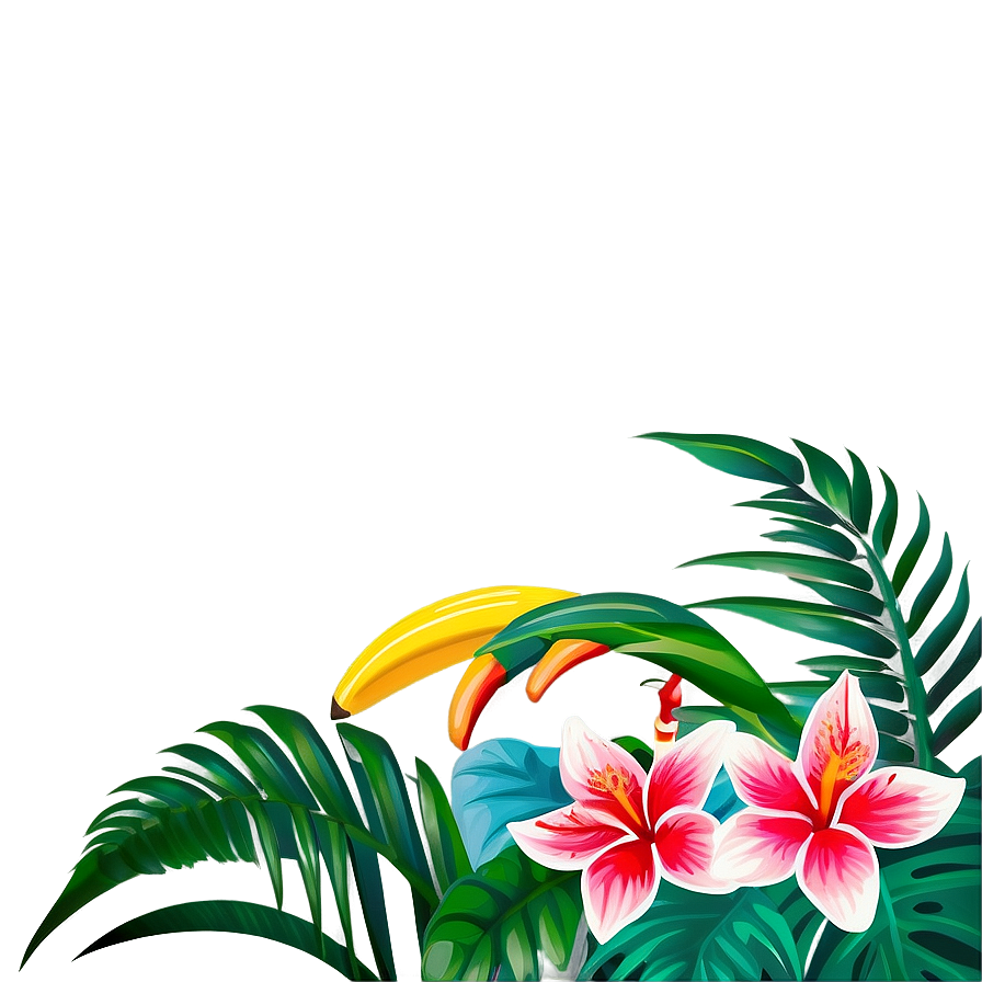 Tropical Landscape Border Png Jyx PNG image