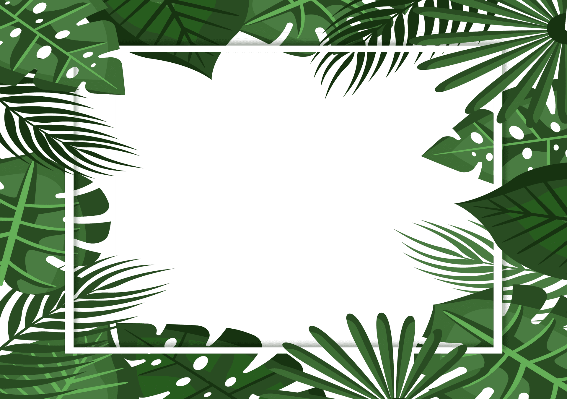 Tropical_ Leaf_ Border_ Frame PNG image
