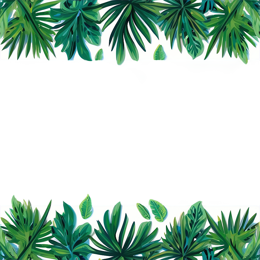 Tropical Leaf Border Png 54 PNG image