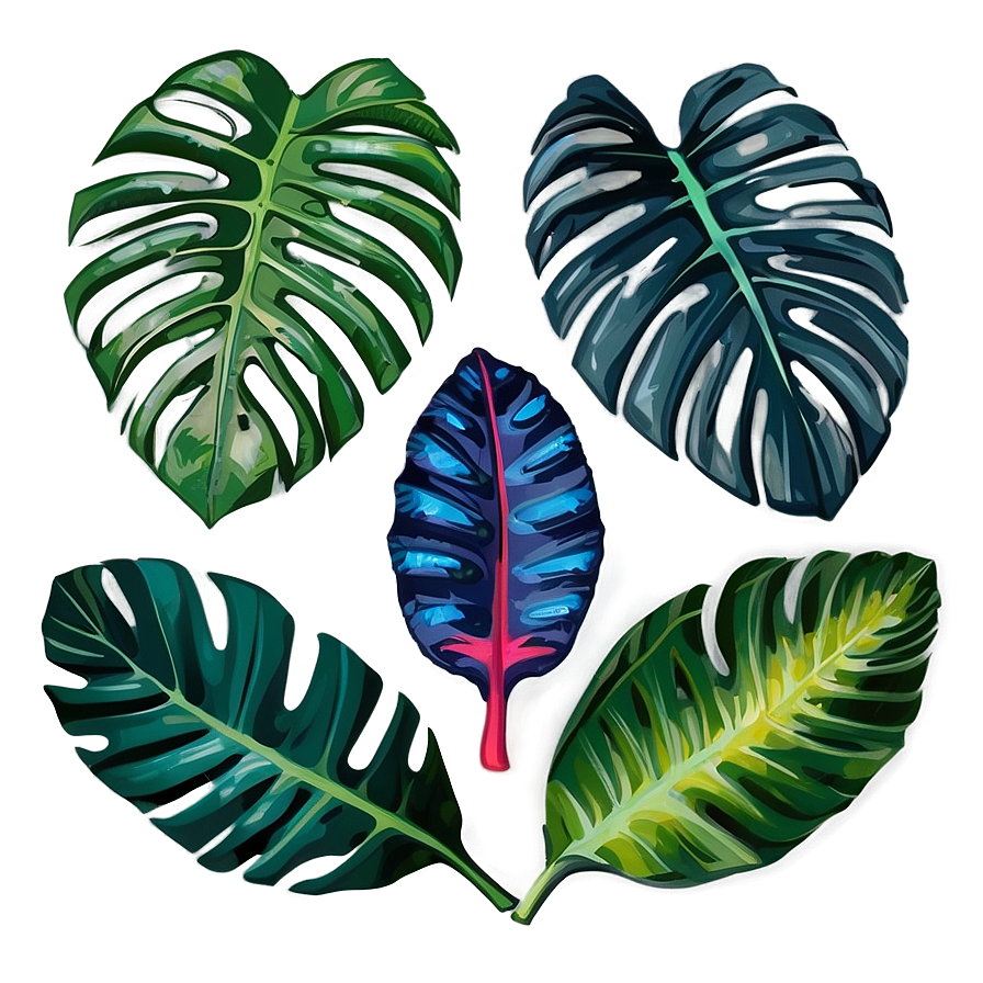 Tropical Leaf Composition Png Vhn91 PNG image