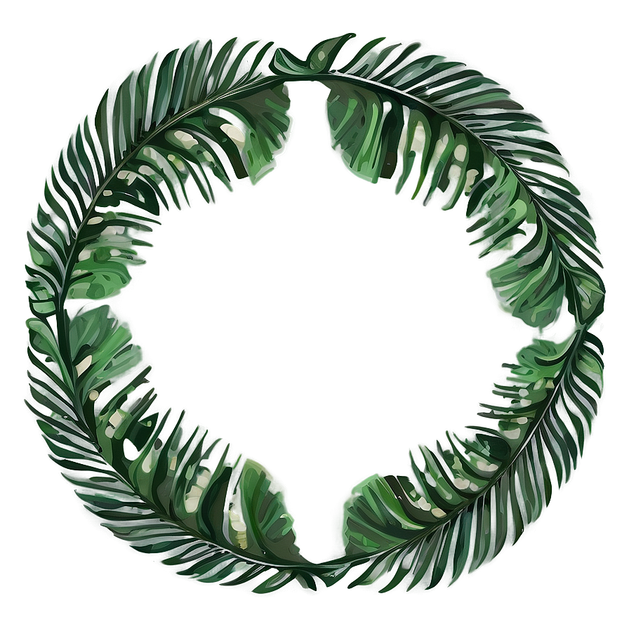 Tropical Leaf Frame Png 06122024 PNG image