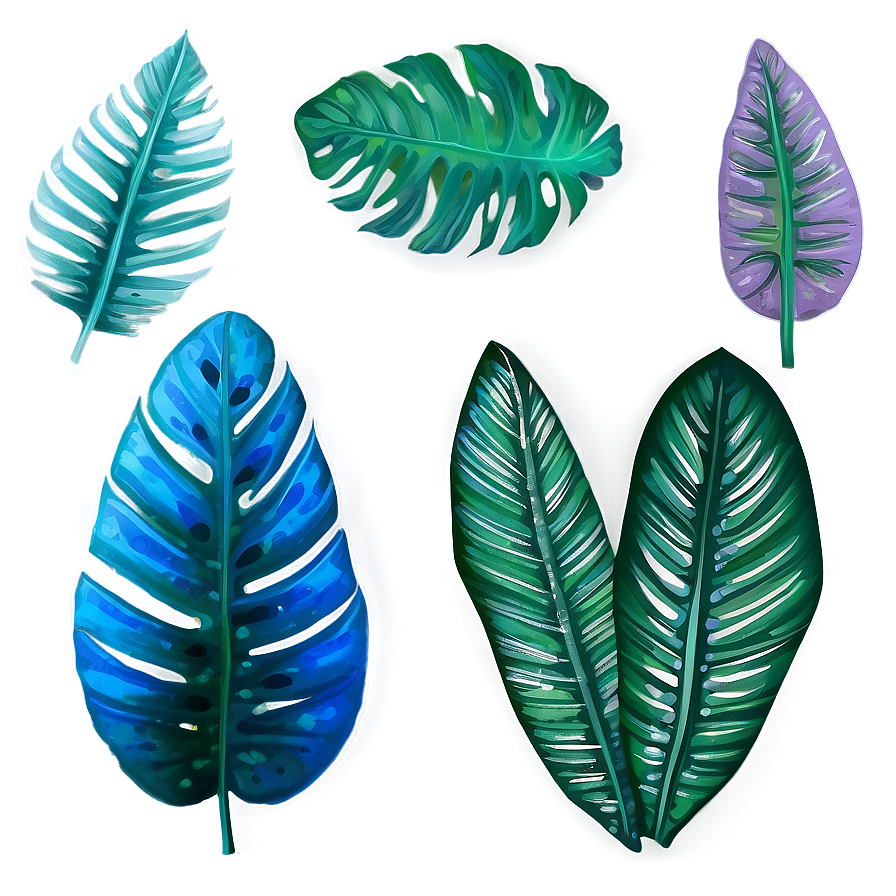 Tropical Leaf Set Png 63 PNG image