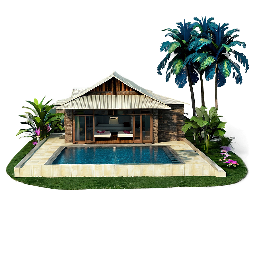 Tropical Mansion Oasis Png 05242024 PNG image