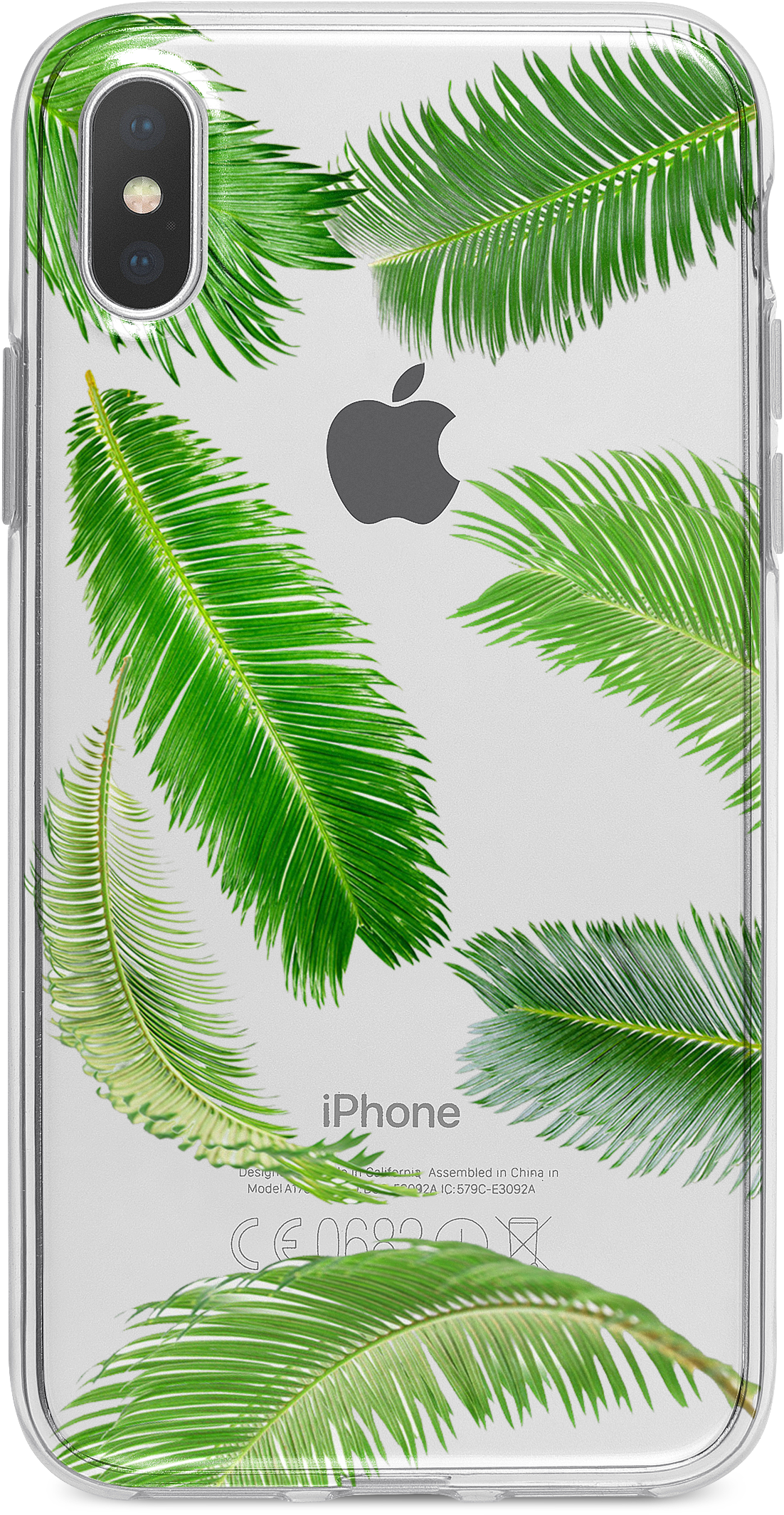 Tropical Palm Leavesi Phone Case Design PNG image