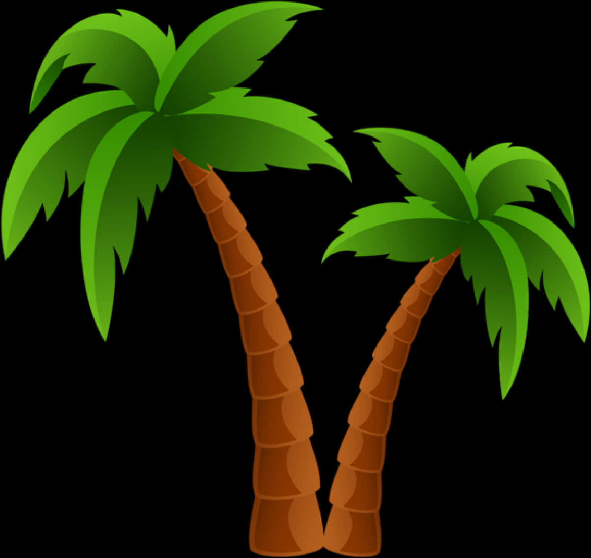 Tropical Palm Trees Vector PNG image