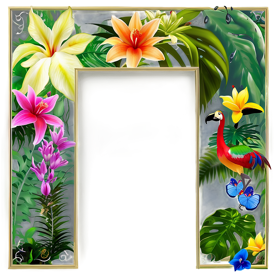 Tropical Paradise Frame Png Yko65 PNG image