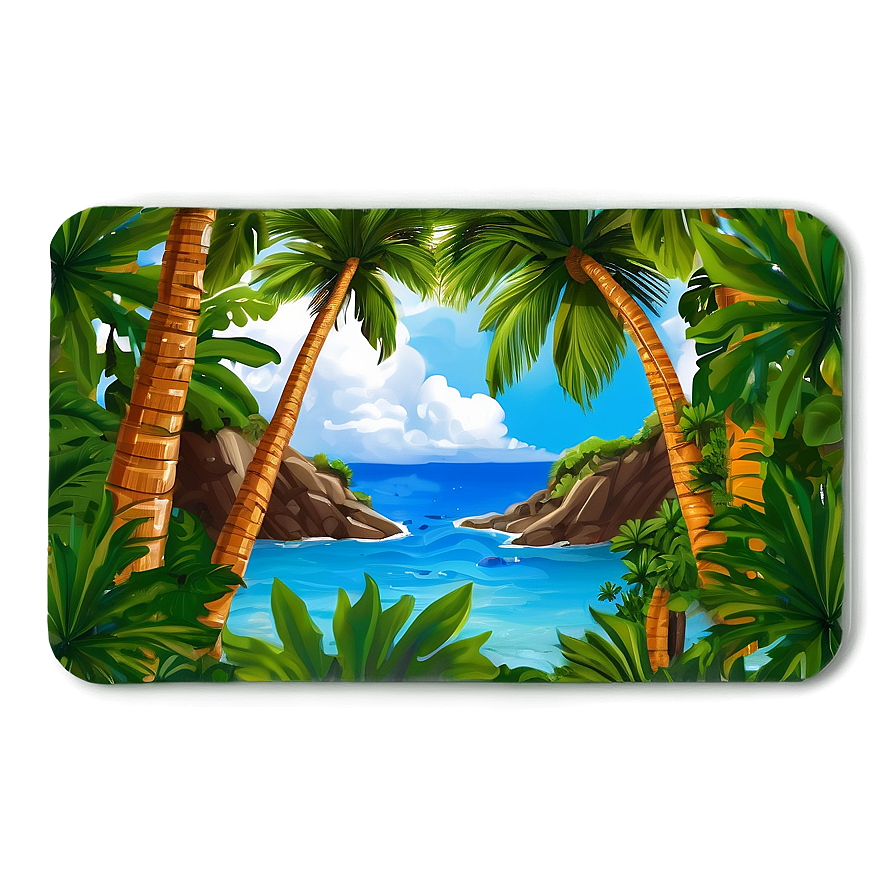 Tropical Paradise Mousepad Png Fpi73 PNG image