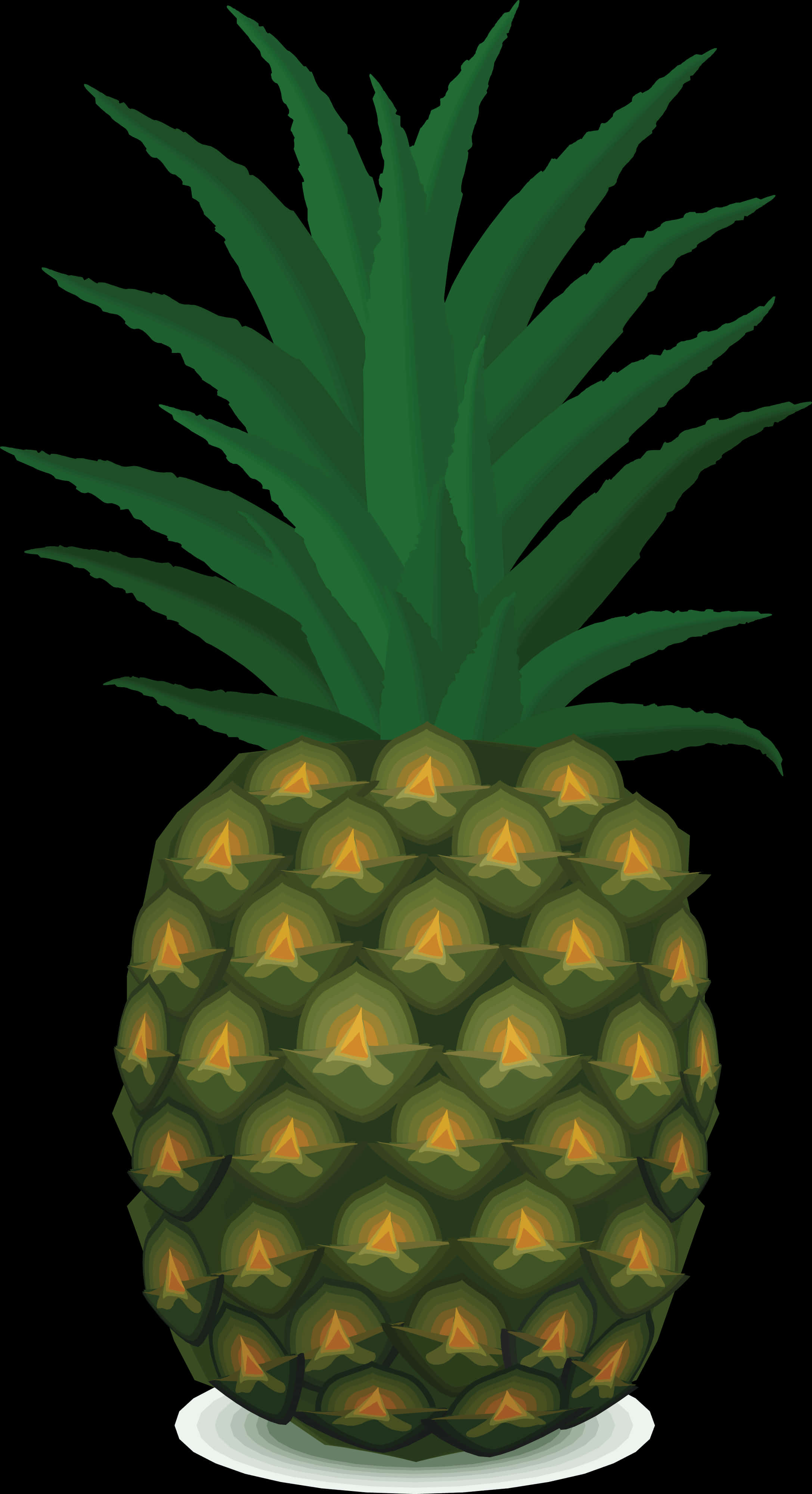 Tropical Pineapple Illustration PNG image